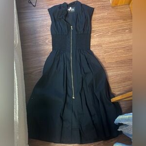 Black Zipper Anthropologie maxi Dress
